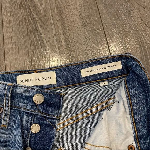 Denim Forum Arlo High Rise Straight - Picture 4 of 5